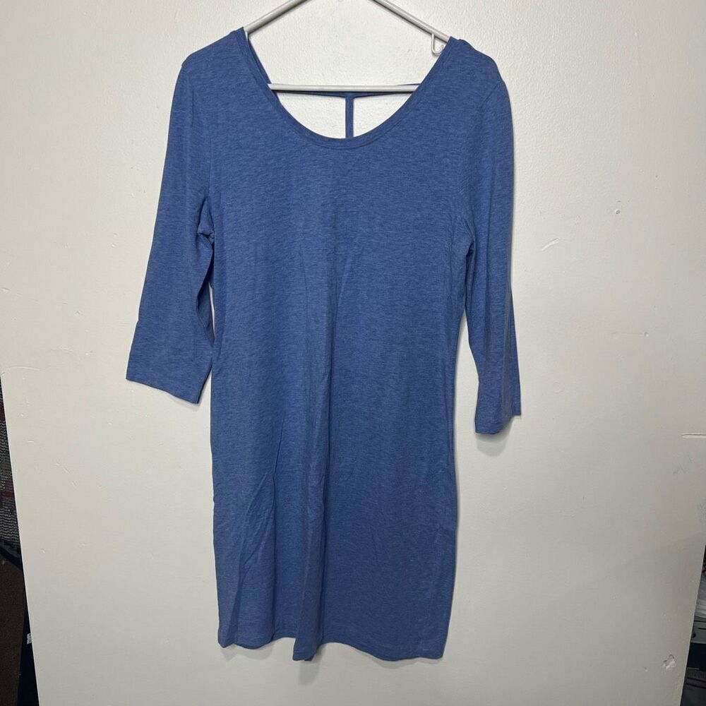Lole Blue 3/4 Sleeve Casual Dress Size Large